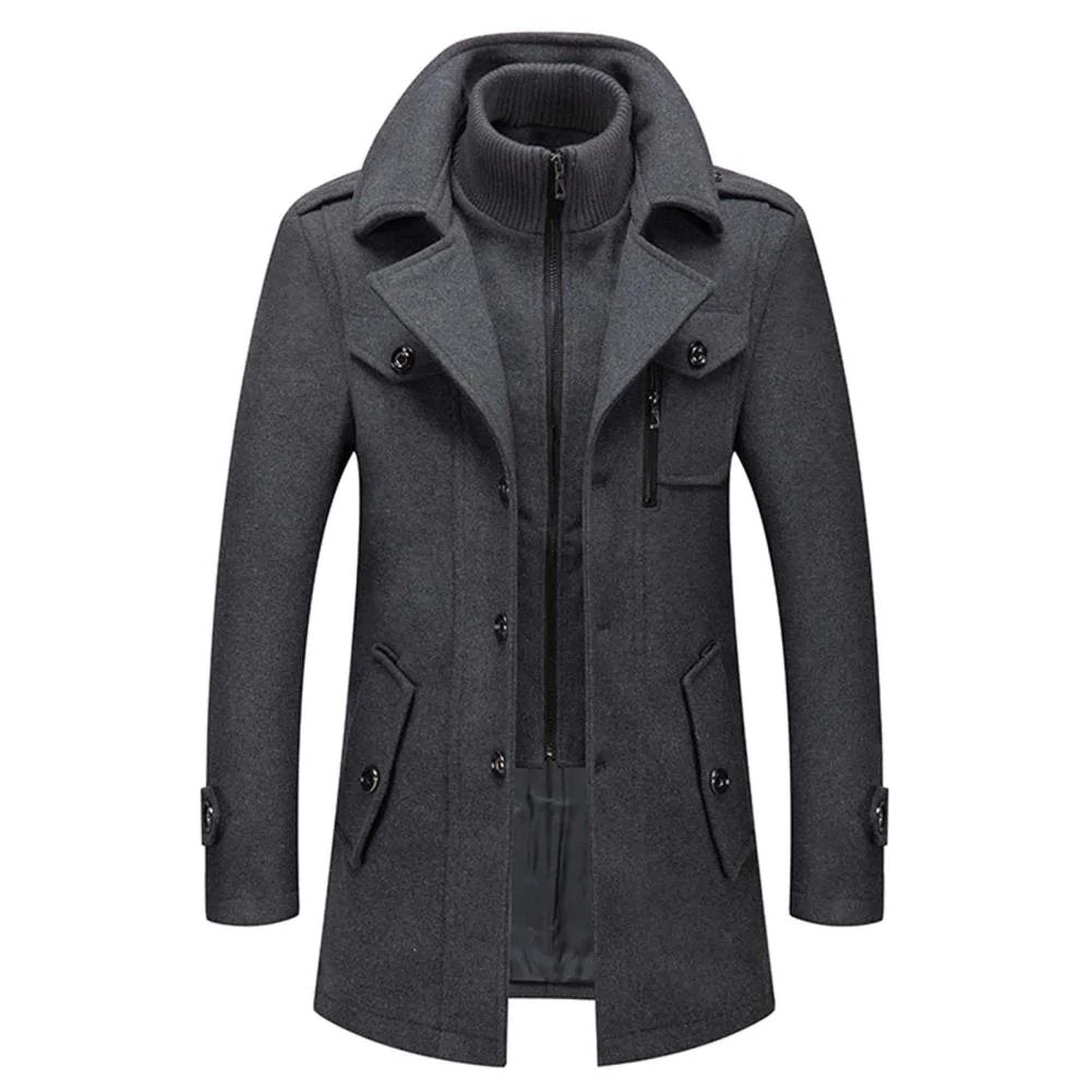 Men's Zip-Up Collar Coat
