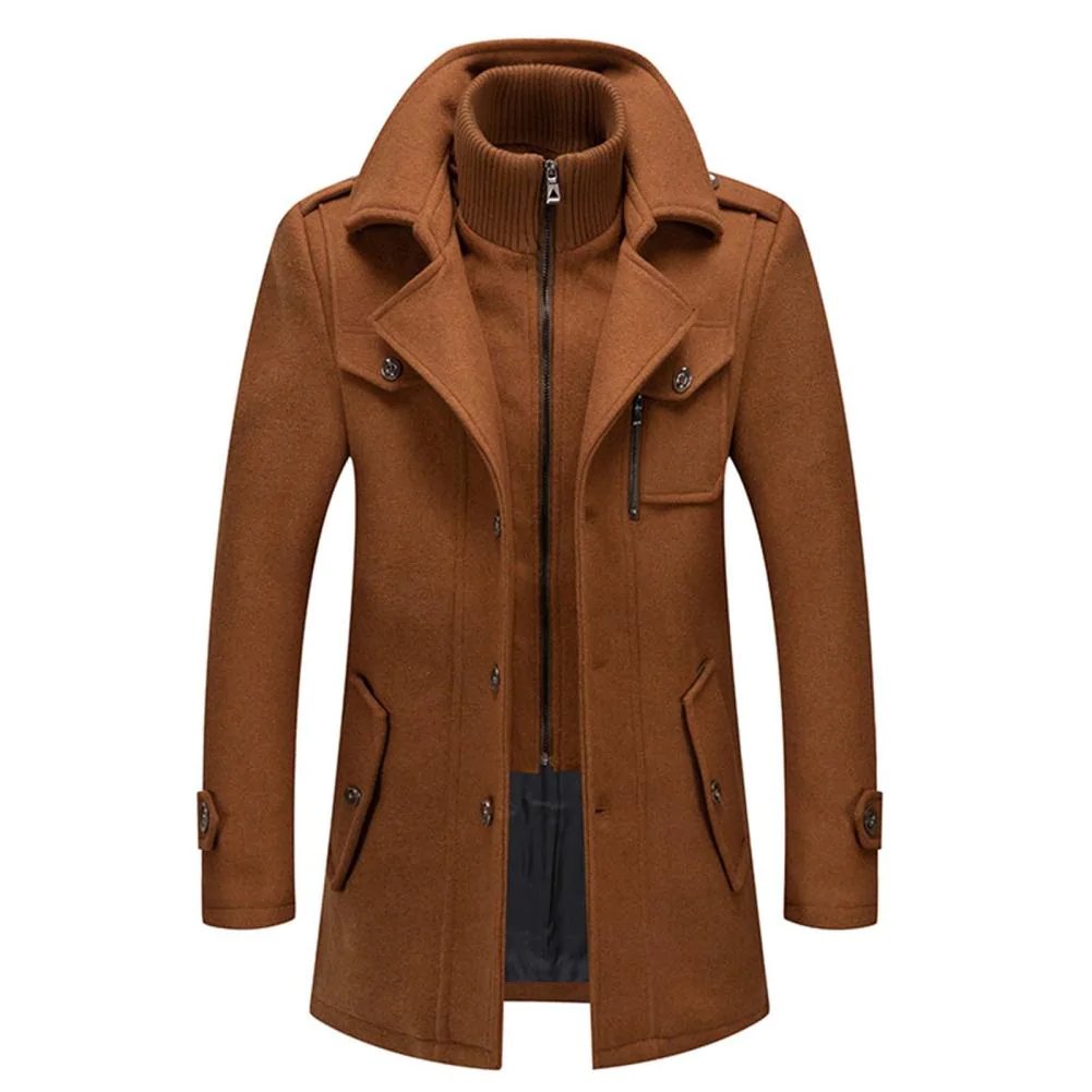 Men's Zip-Up Collar Coat