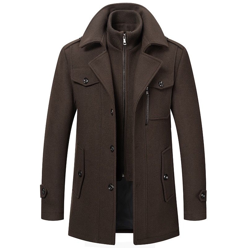 Men's Zip-Up Collar Coat