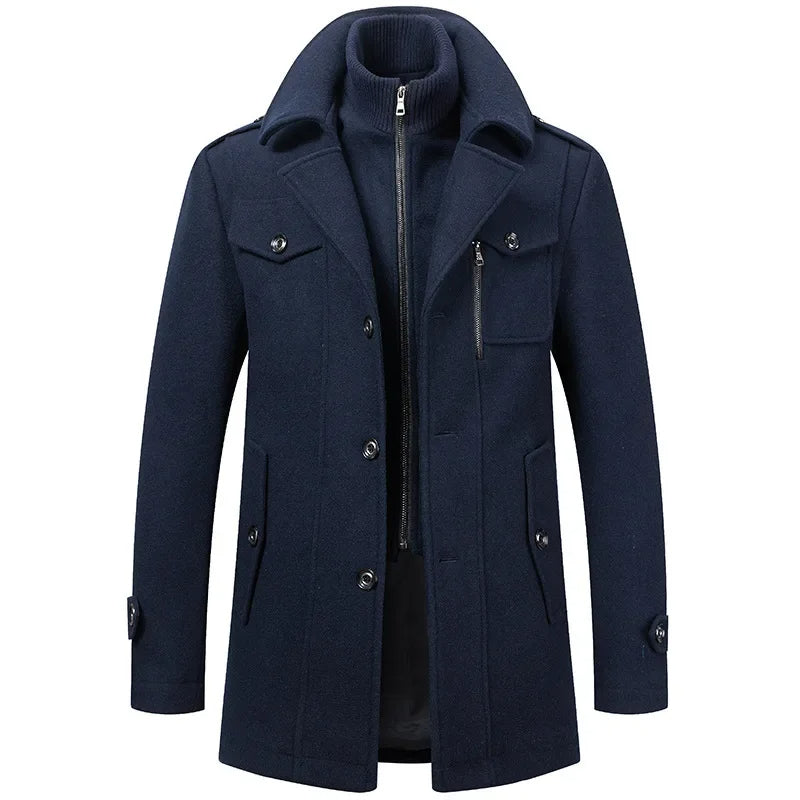 Men's Zip-Up Collar Coat