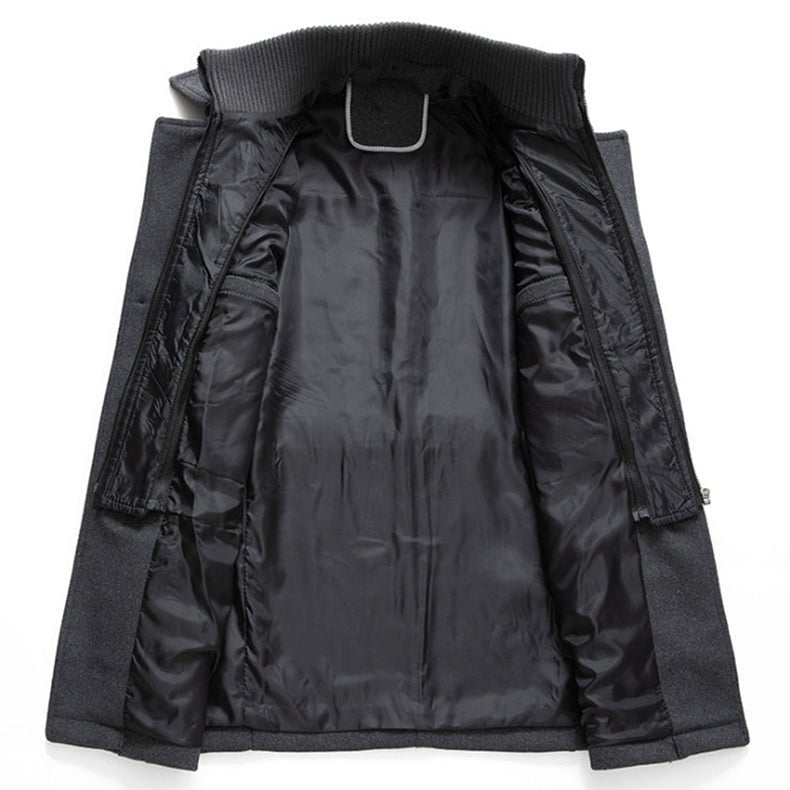 Men's Zip-Up Collar Coat
