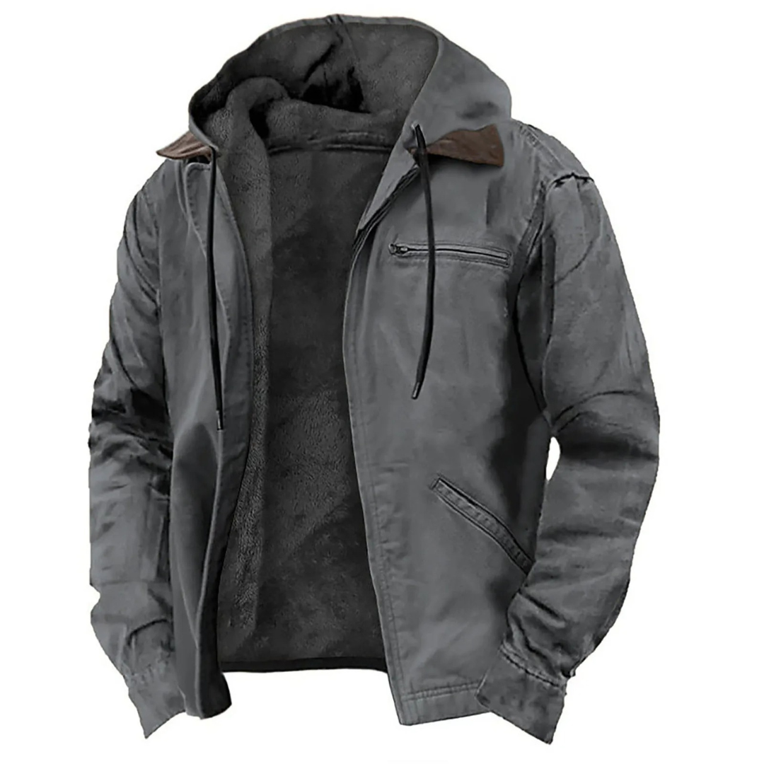 Men's Zip-Up Hooded Jacket
