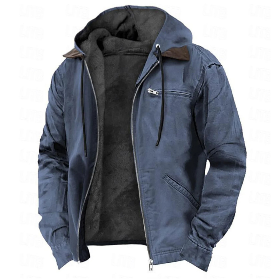 Men's Zip-Up Hooded Jacket