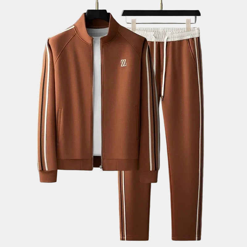 Men's Zip-Up Tracksuit Set
